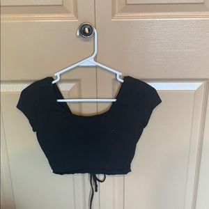 Small black crop top
